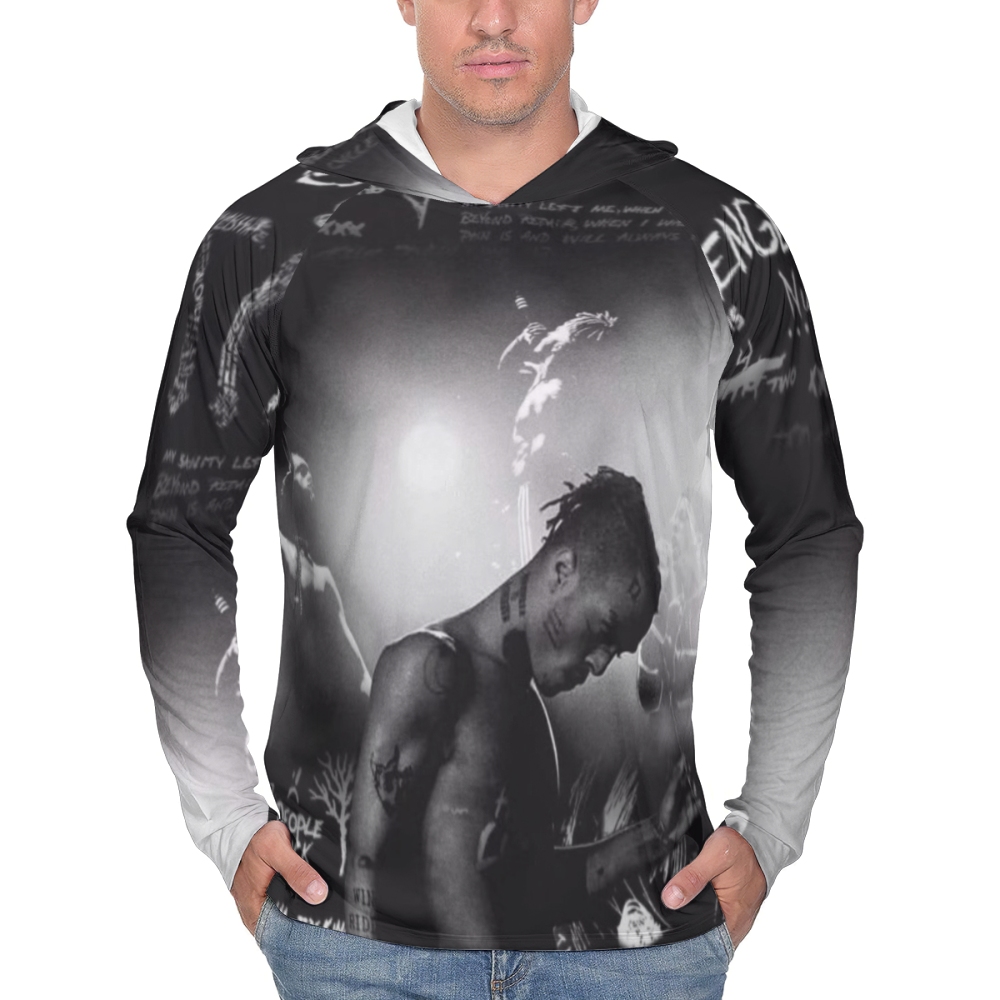 Hiphop Never Die-XXXTENTACION Men's Custom Sun Protection Shirts Long Sleeve