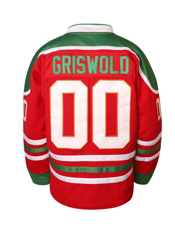 Griswold Moose Clark #00 Christmas Hockey Jersey – X-Mas Vacation Stitched Letters & Numbers Breathable Polyester