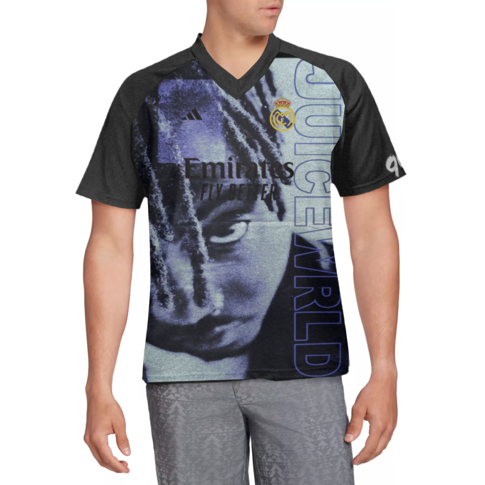 Free Shipping🔥BLUES -JUICE WRLD&REAL MADRID Vintage Custom Jersey