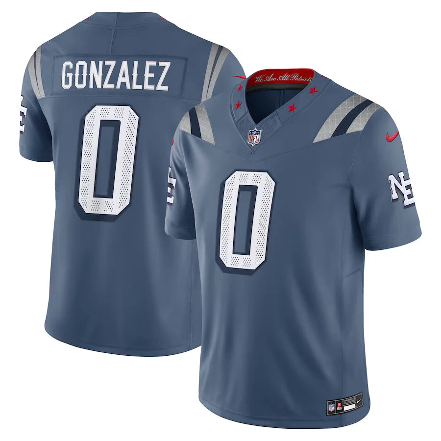 New England Patriots Storm Blue 2025 Rivalries Collection Game Jersey