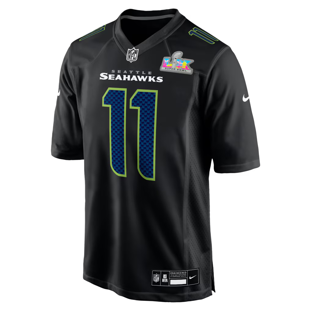 Seattle Seahawks Super Bowl LX Patch Carbon Fashion Game Jersey