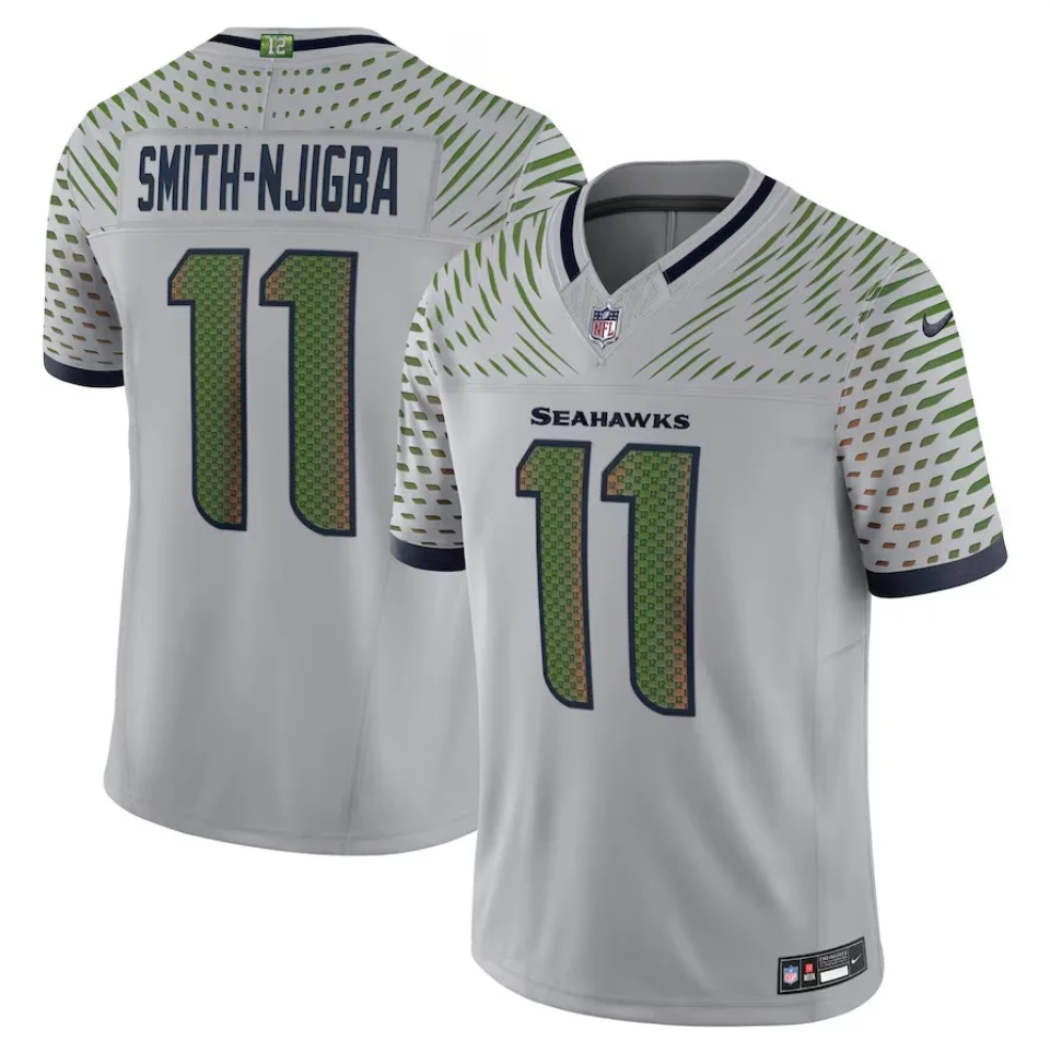 Seattle Seahawks Wolf Gray 2025 Rivalries Collection Game Jersey