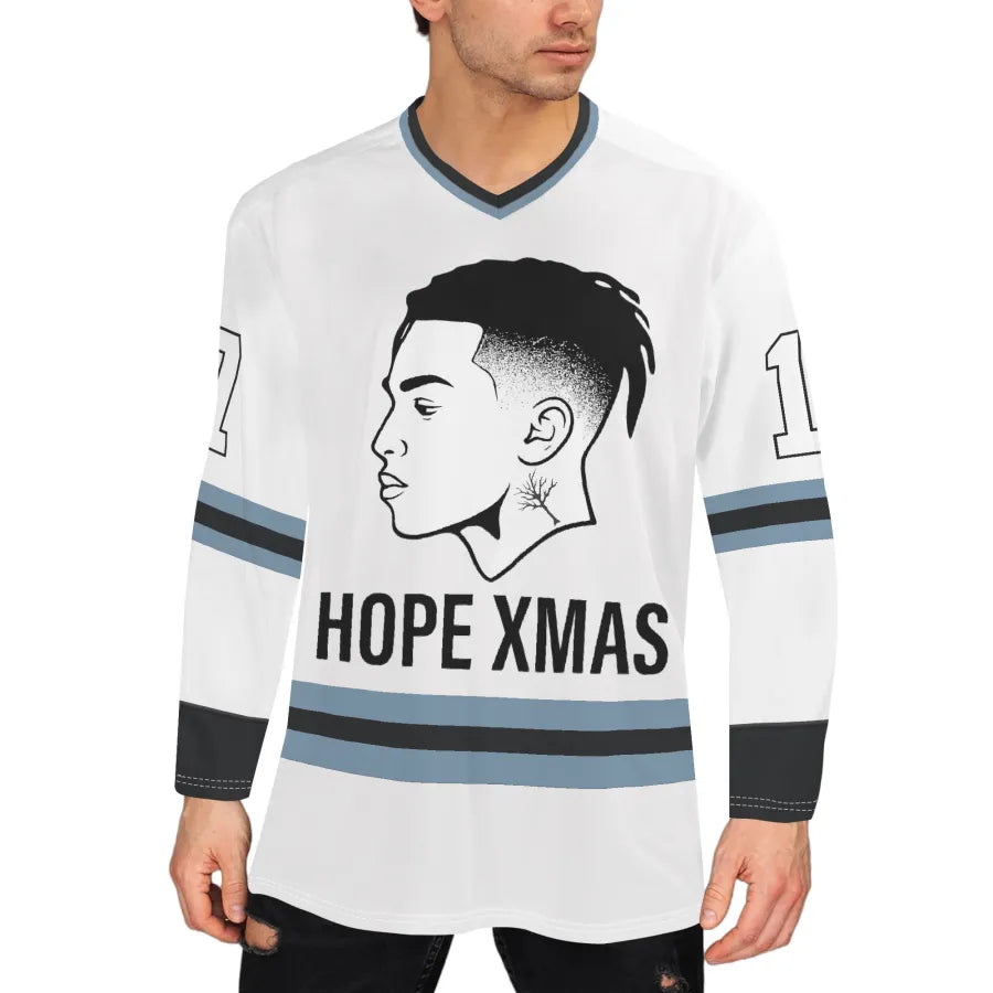 🎄Black Friday Price-XXXTentacion Family's Size Custom Hockey Jersey