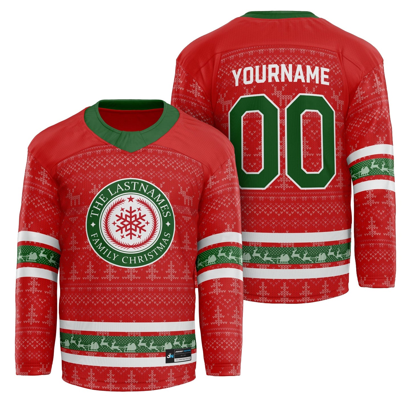 50% OFF🔥Family Christmas Custom Hockey Jersey