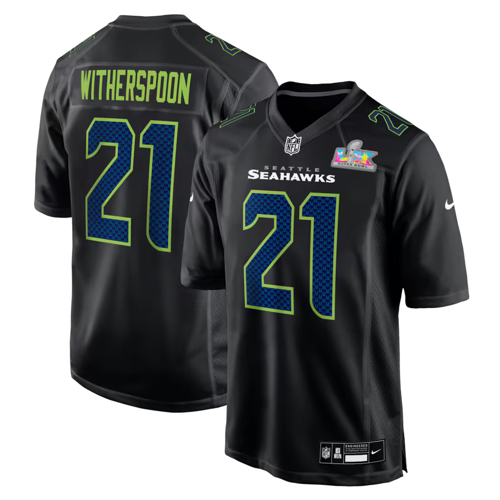 Seattle Seahawks Super Bowl LX Patch Carbon Fashion Game Jersey