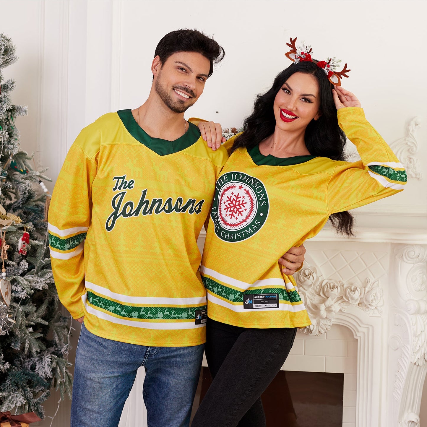 50% OFF🔥Family Christmas Custom Hockey Jersey