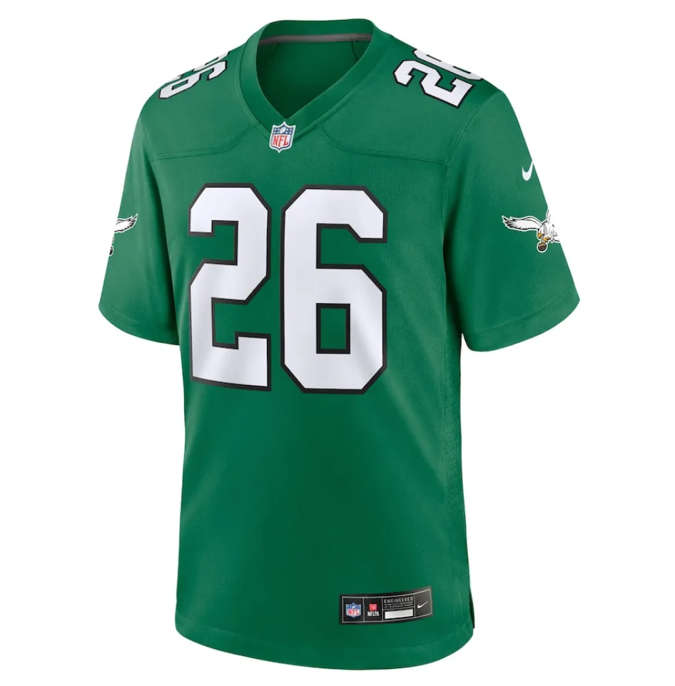 Men's Philadelphia Eagles Saquon Barkley Kelly Green Alternate Game Jersey