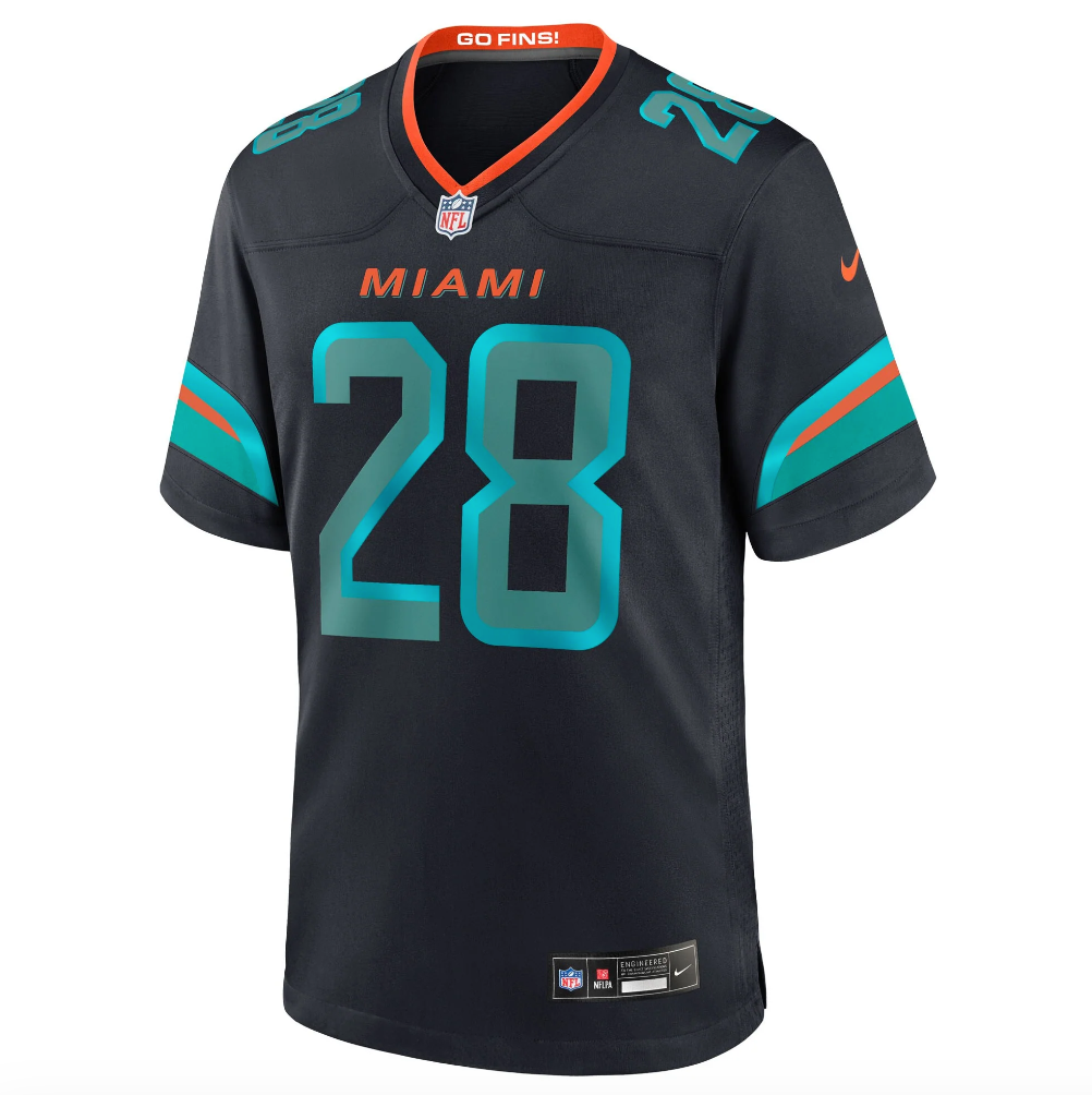 Miami Dolphins Game Rivalry Jersey - Pitch Blue-De'von Achane