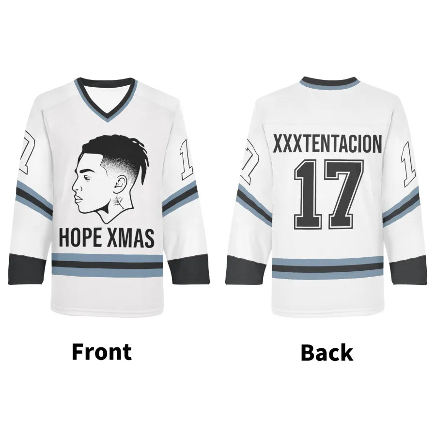 🎄Black Friday Price-XXXTentacion Family's Size Custom Hockey Jersey