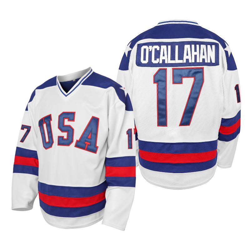 【FallFreshness】 USA 1980 Olympic Team Ice Hockey Jerseys Stitched Letters and Numbers S-XXXL - Coieh