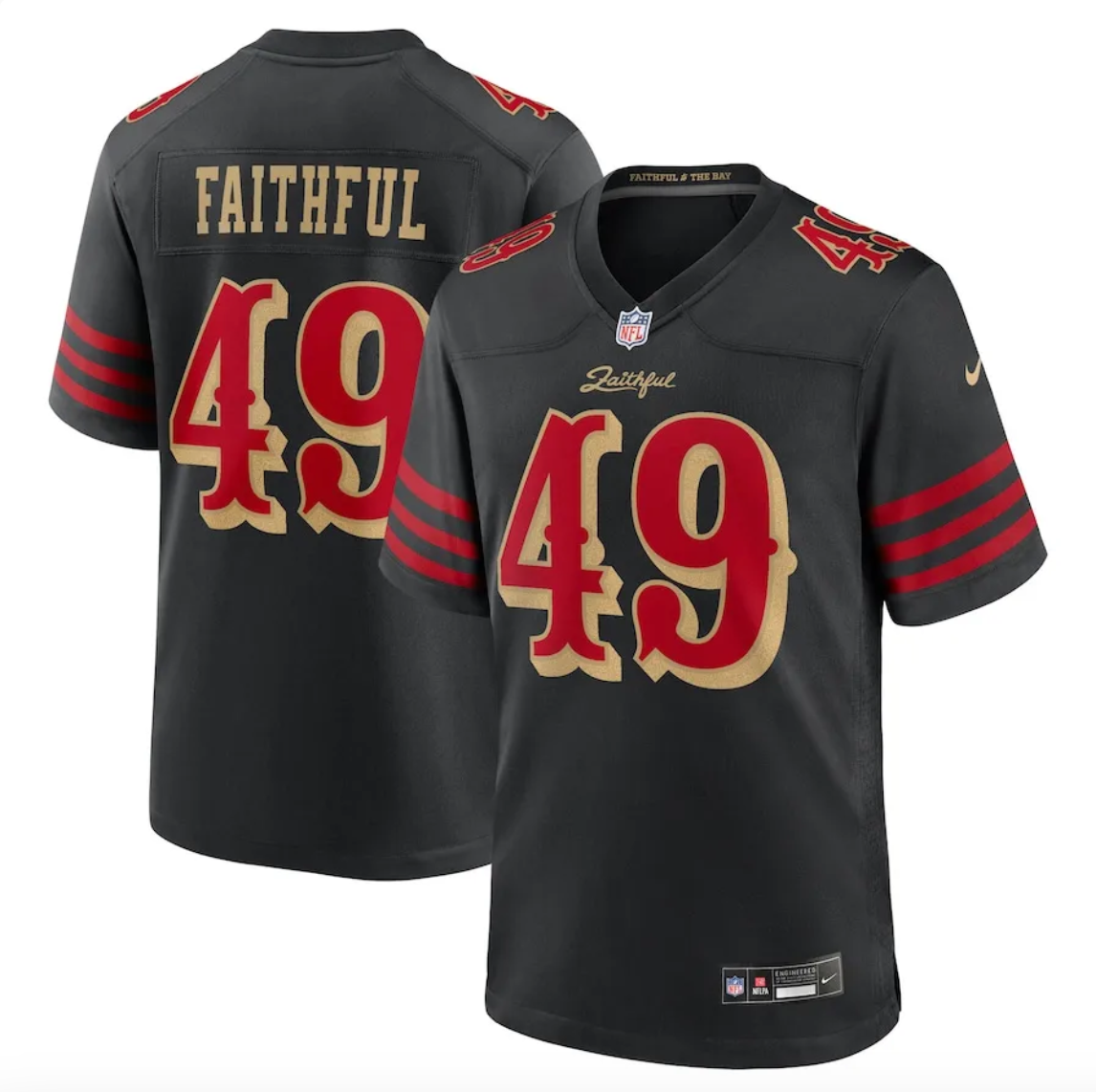 San Francisco 49ers Black 2025 Rivalries Collection Game Jersey