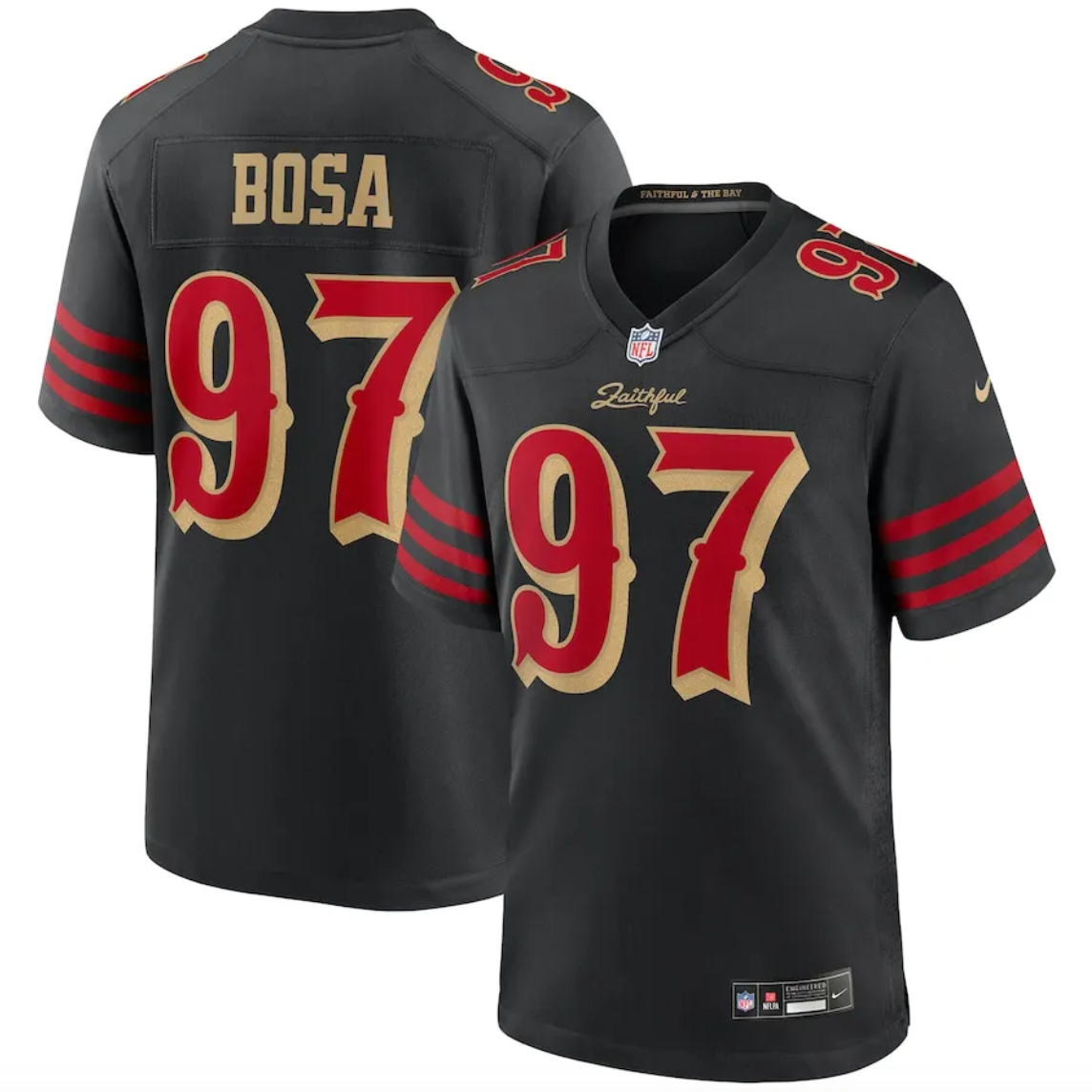 San Francisco 49ers Black 2025 Rivalries Collection Game Jersey