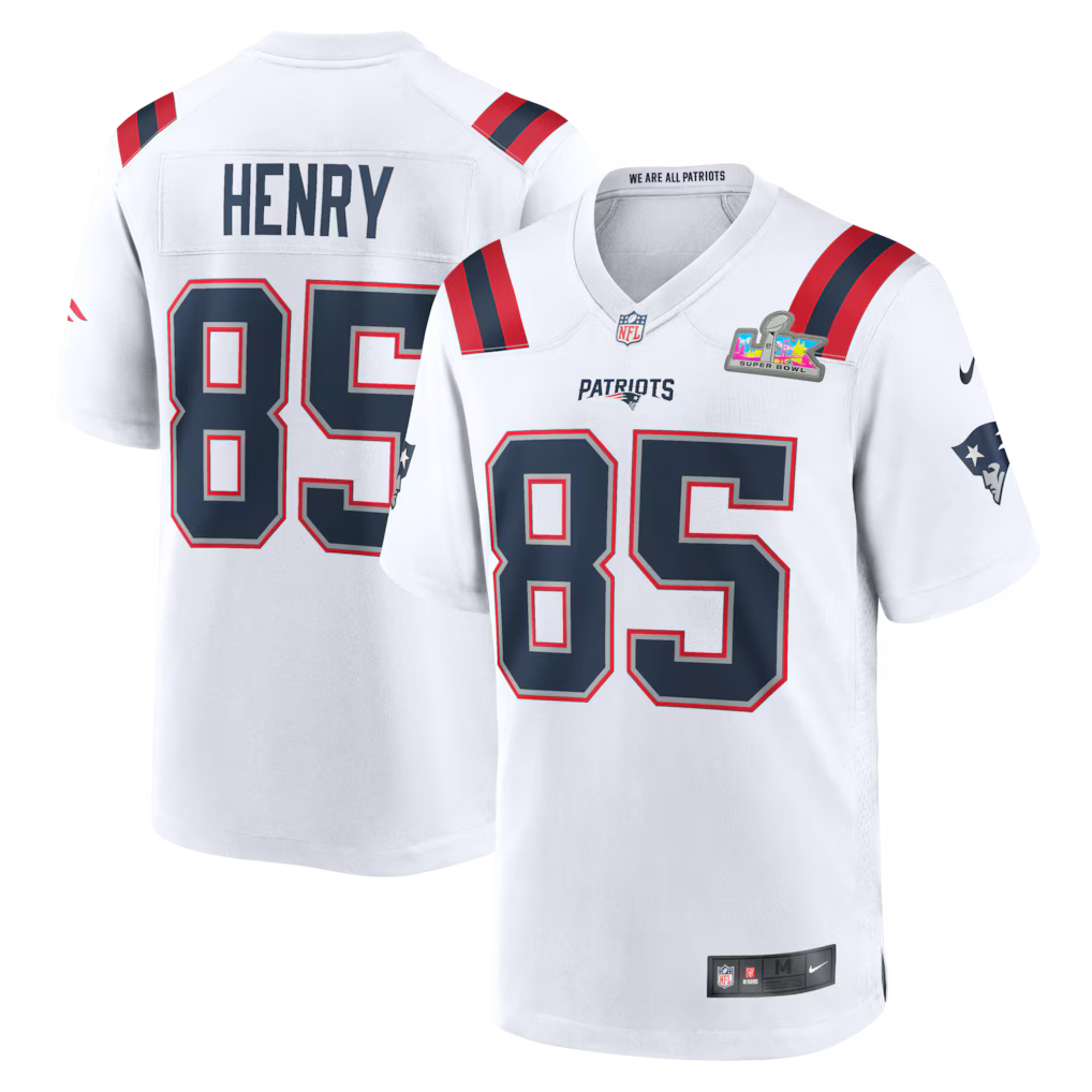 New England Patriots Road Game Super Bowl LX Patch Jersey - White