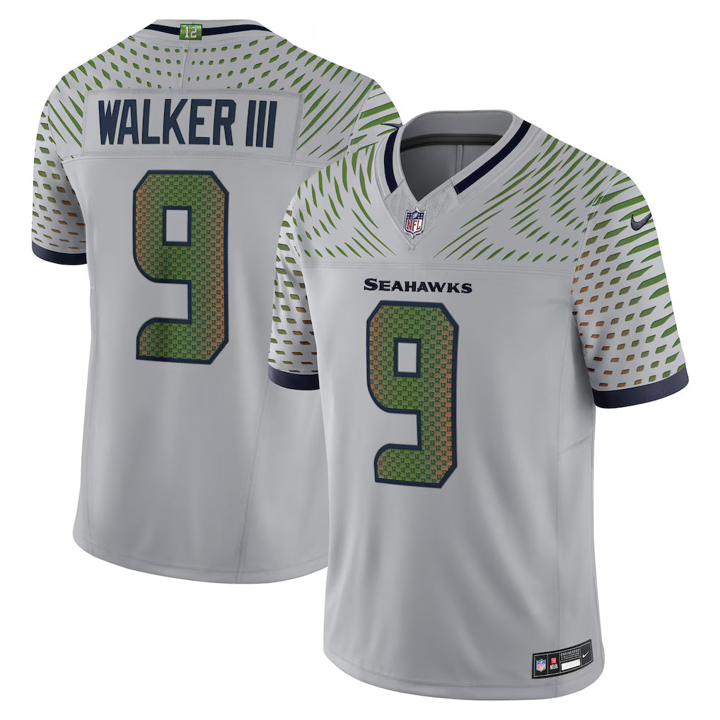 Seattle Seahawks Wolf Gray 2025 Rivalries Collection Game Jersey