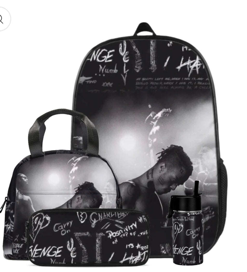 Back To School-XXXTENTACION Custom Backpack+Lunch Bag+Pencil Case+Mug Box - Coieh