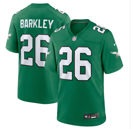 Men's Philadelphia Eagles Saquon Barkley Kelly Green Alternate Game Jersey