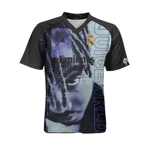 Free Shipping🔥BLUES -JUICE WRLD&REAL MADRID Vintage Custom Jersey