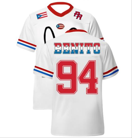 Super Bowl LX-2 Sides Benito  Puerto Rico Flag Football Jersey